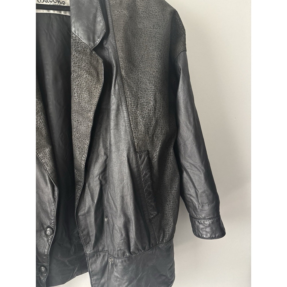 Vintage Wilson's Suede & Leather Oversized Biker Bomber Jacket‎ 80s/90s Sz Large - Picture 6 of 14